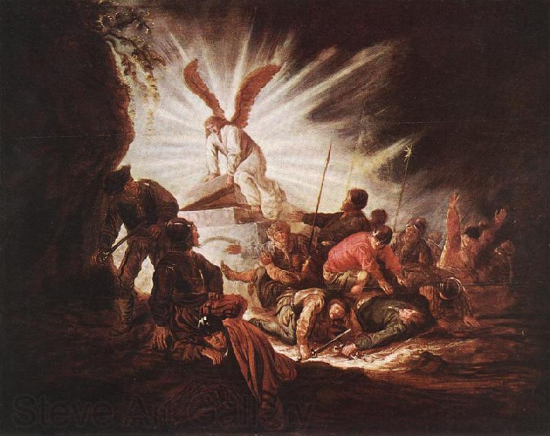 CUYP, Benjamin Gerritsz. The Angel Is Opening Christ's Tomb Spain oil painting art